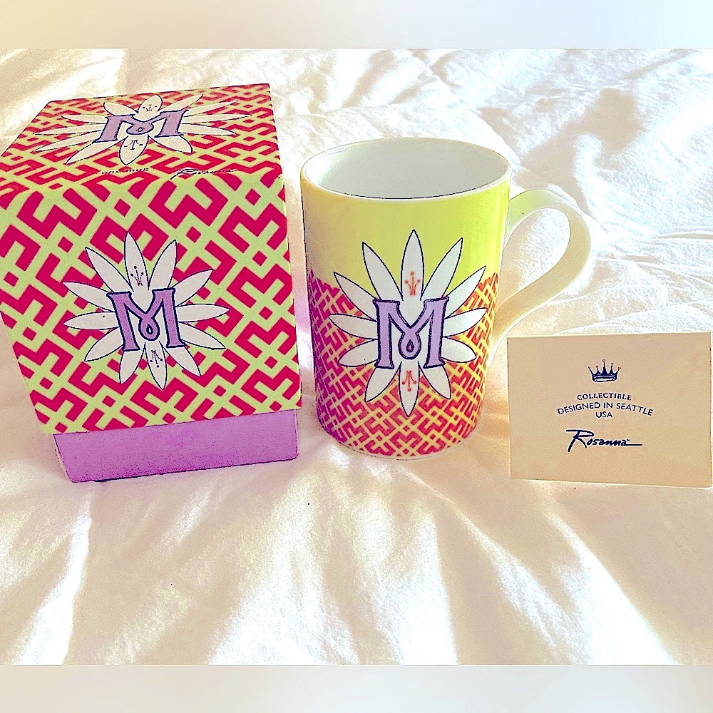 New Rosanna Alphabet Studio Initial “M” Mug